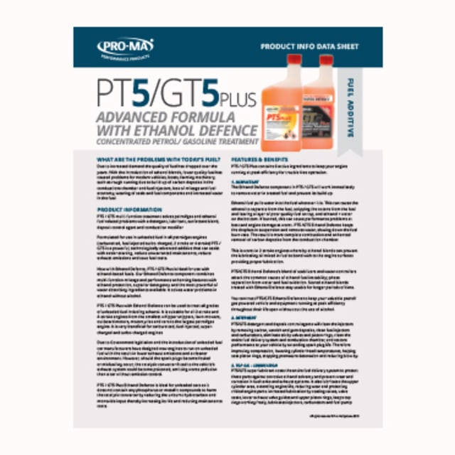 PT5/GT5 Plus - Product Info Sheet