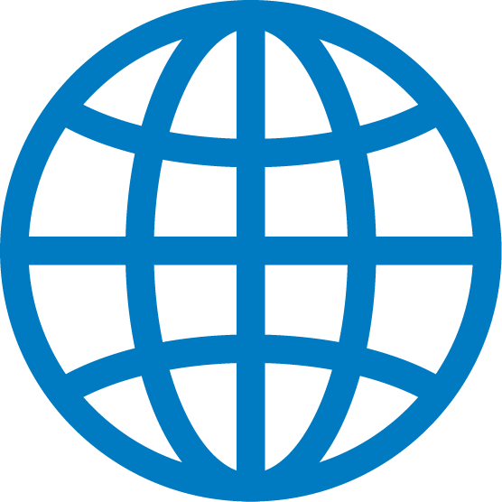 International blue icon (globe)