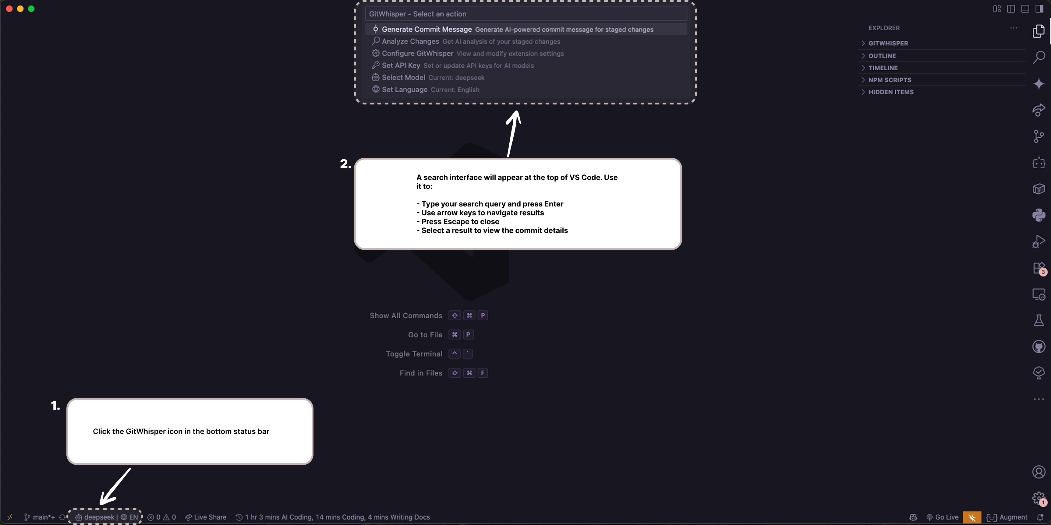 GitWhisper VS Code Interface