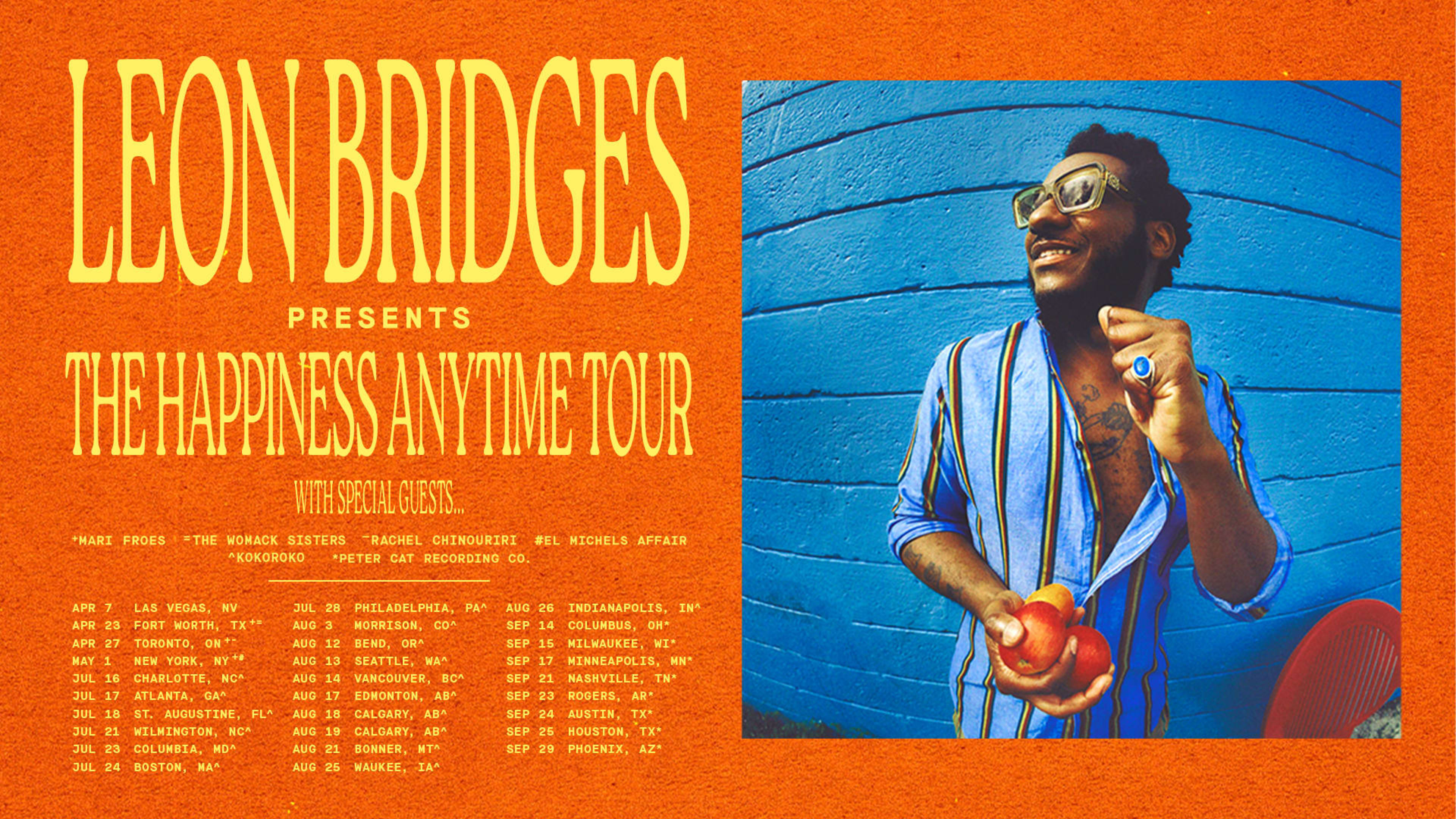 Leon Bridges Bringing “Happiness” to MSG, Lolla and Beyond