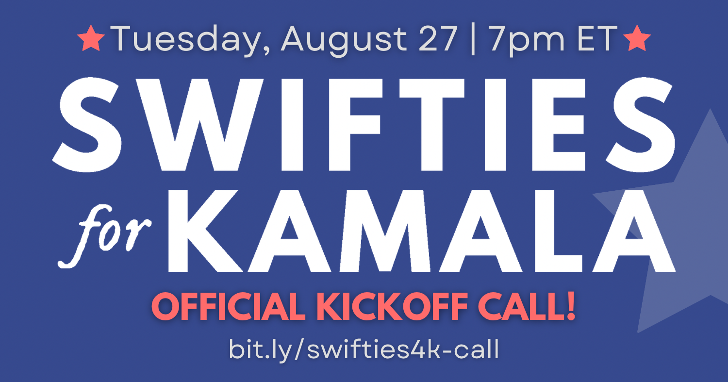 CAT LADIES, ADVANCE: HERE COME SWIFTIES FOR KAMALA