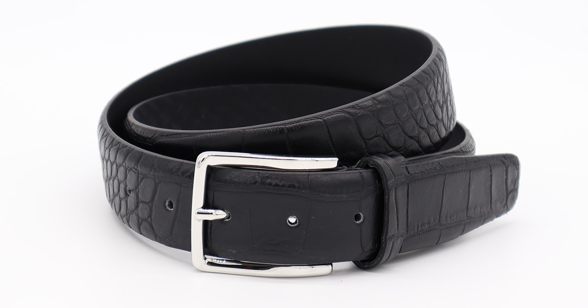 Catera Croco Belt - Black by Brighton (Sizes 32-42)