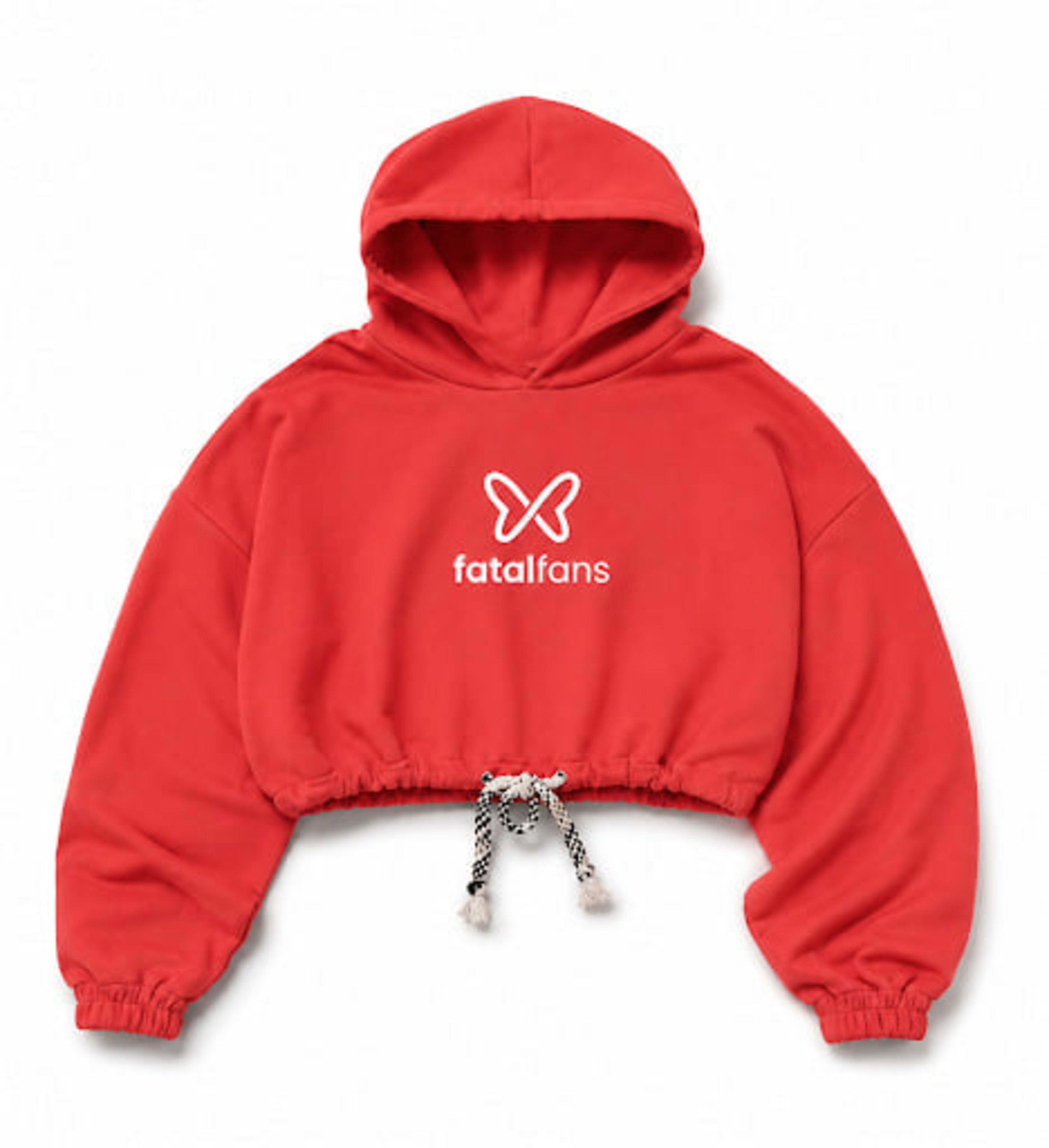 Moletom Cropped com ajuste de cintura