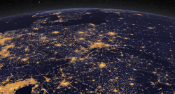 Photo of part of the Earth at night. Photo from wallpaperaccess.com