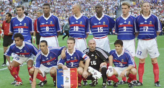 Photo France Football team in 1998. Photo by Fédération Française de Football