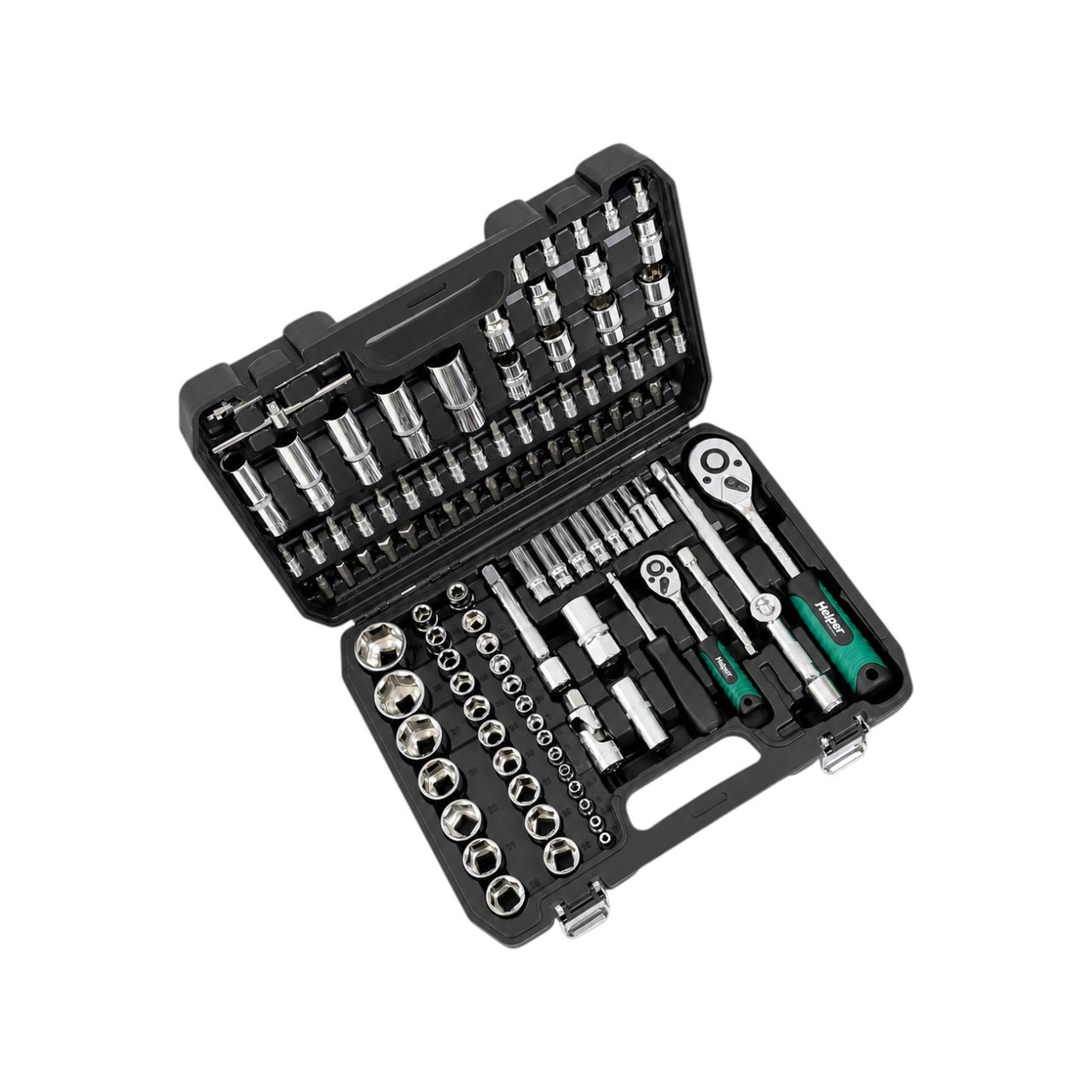 Набор Helper HP-1308 в открытом кейсе на белом фоне
