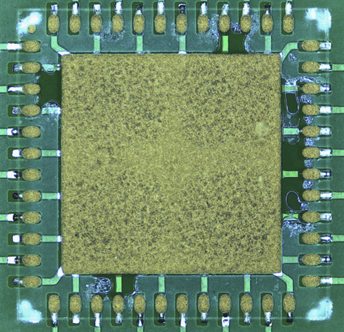 Image related to Detecting Flux Residues under QFNs using Glass SIR Chiplets