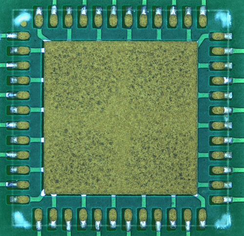 Image related to Detecting Flux Residues under QFNs using Glass SIR Chiplets
