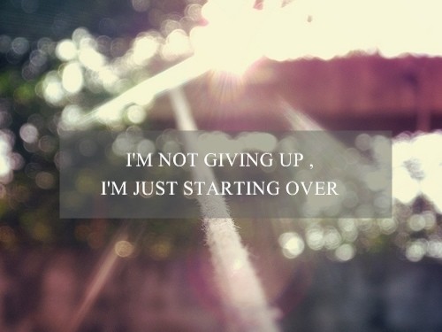 Start over 01