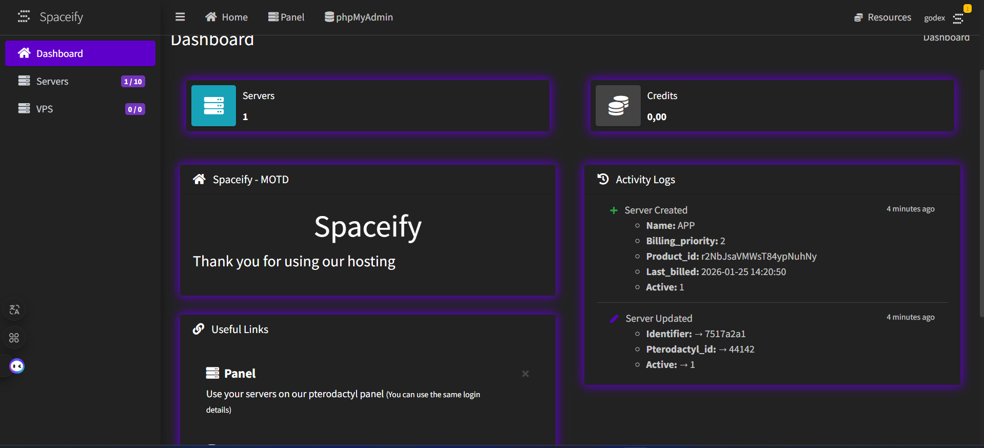 HOSTING FREE UP 29/1