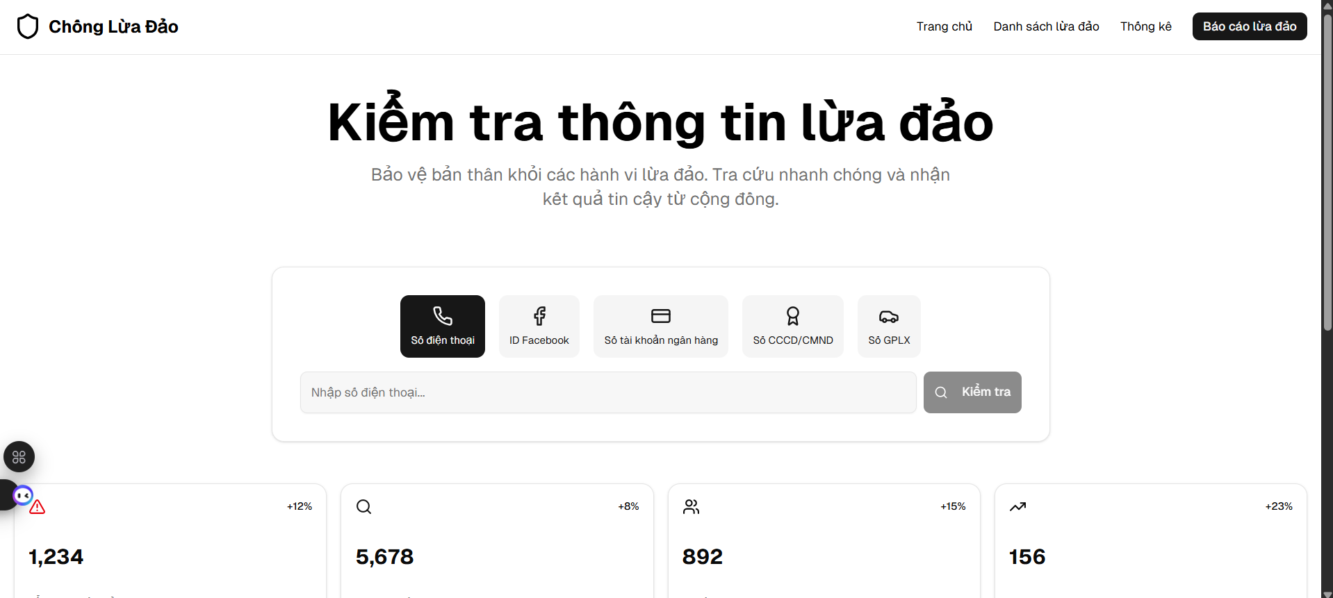 WEB check scam(1 phần)