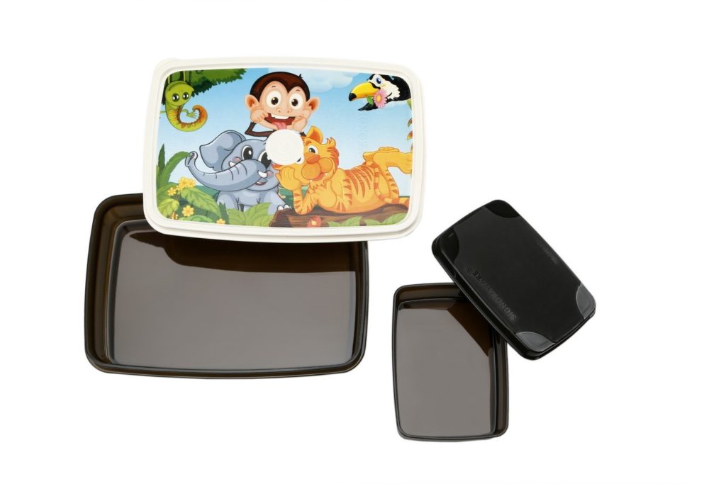 Amazon- Buy Signoraware Jungle Time Compact Plastic Lunch Box Set, 2-Pieces, Dark Cocoa at Rs 107 1