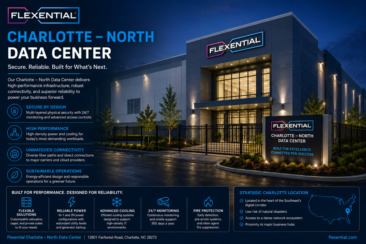Flexential Data Center in Charlotte North Carolina