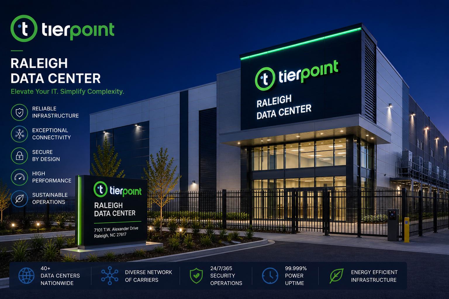 TierPoint Data Center in Raleigh North Carolina