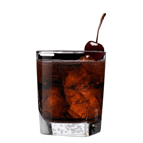 Jack in Black Cocktail served with cherry