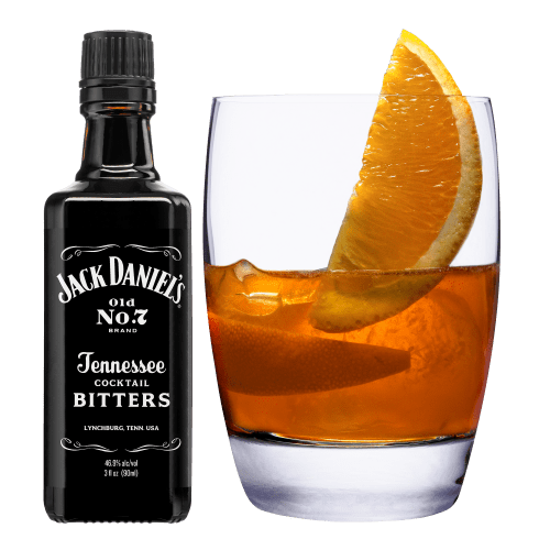 Tennessee Rye Old Fashioned Cocktail served with orange slice