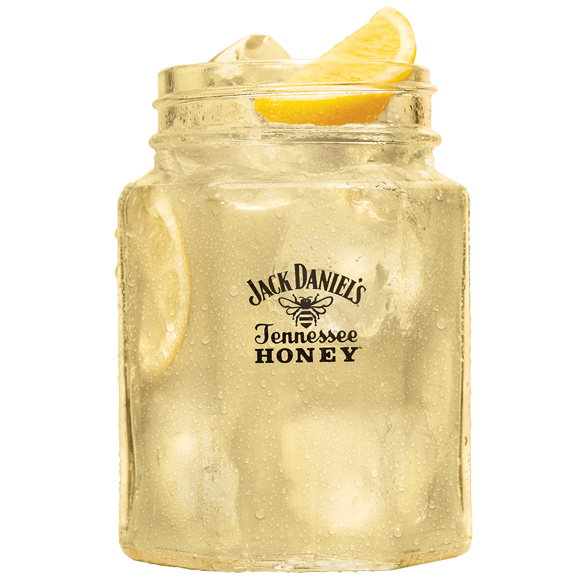 Coquetel Tennessee Honey and Lemonade servido com cunha de limão