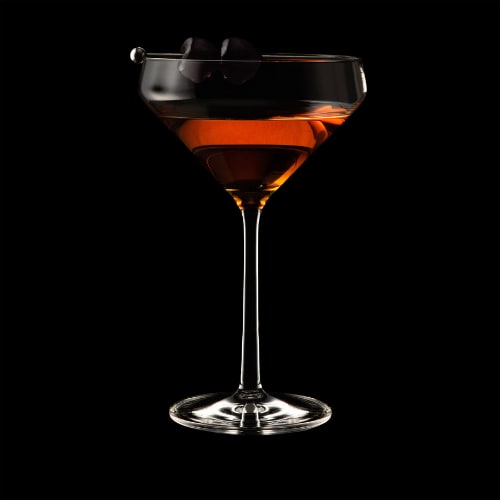 Sinatra Manhattan Cocktail served with cherry