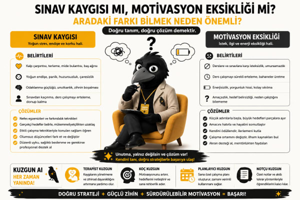 Sınav Kaygısı mı, Motivasyon Eksikliği mi? Aradaki Farkı Bilmek Neden Önemli?