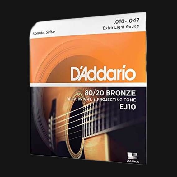 D'Addario EJ10 Bronze Acoustic 10-47 Extra Light Guitar Strings