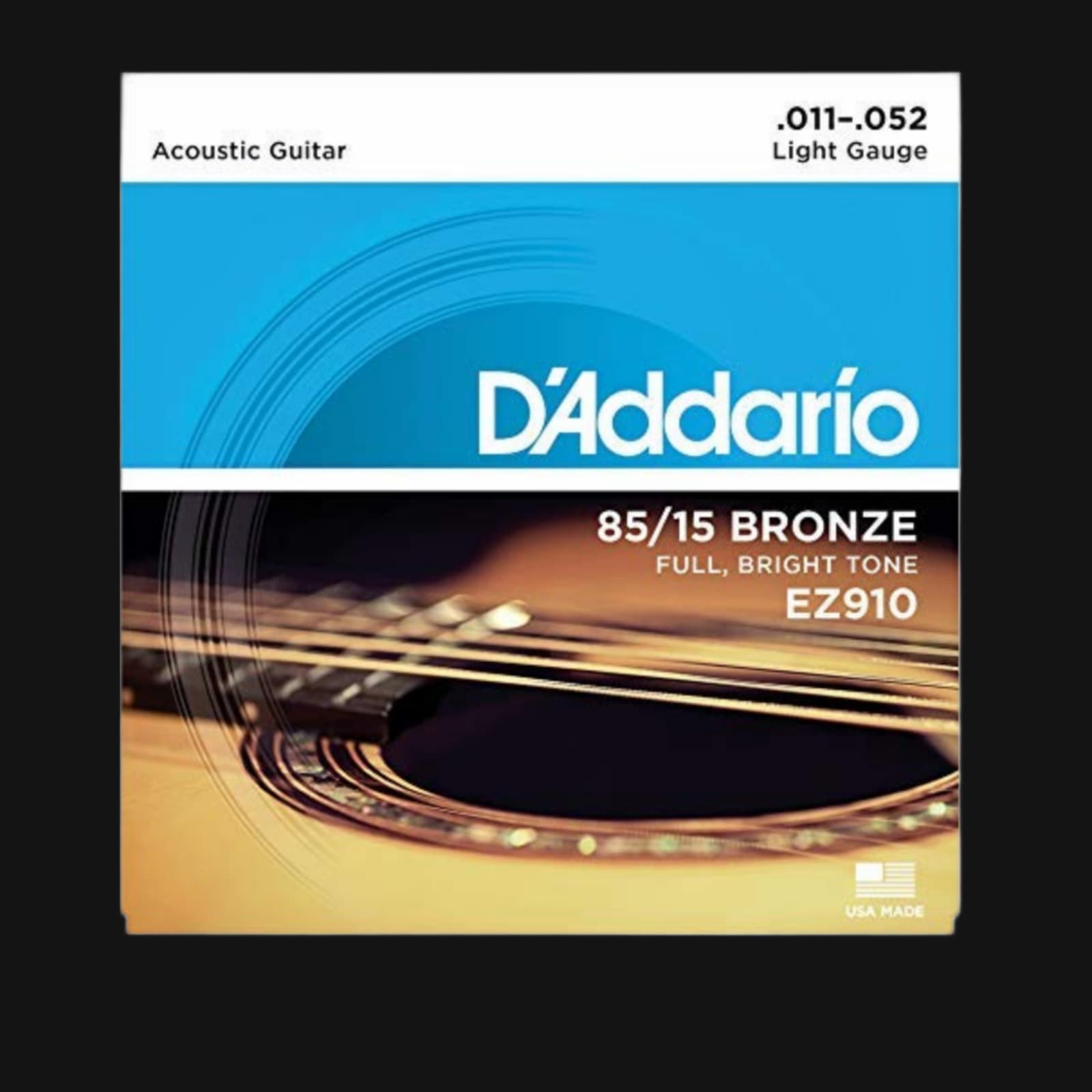 D'Addario Acoustic Guitar Strings 85/15 Bronze .011-.052 Set EZ910