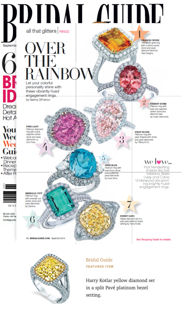 Harry Kotlar ring featured in Bridal Guide