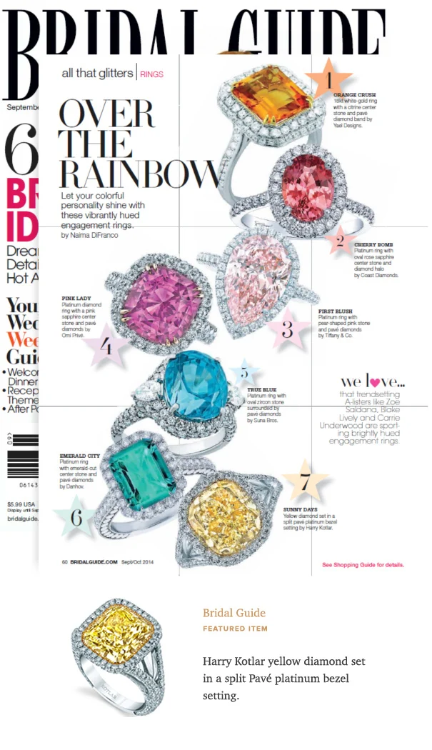Harry Kotlar ring featured in Bridal Guide