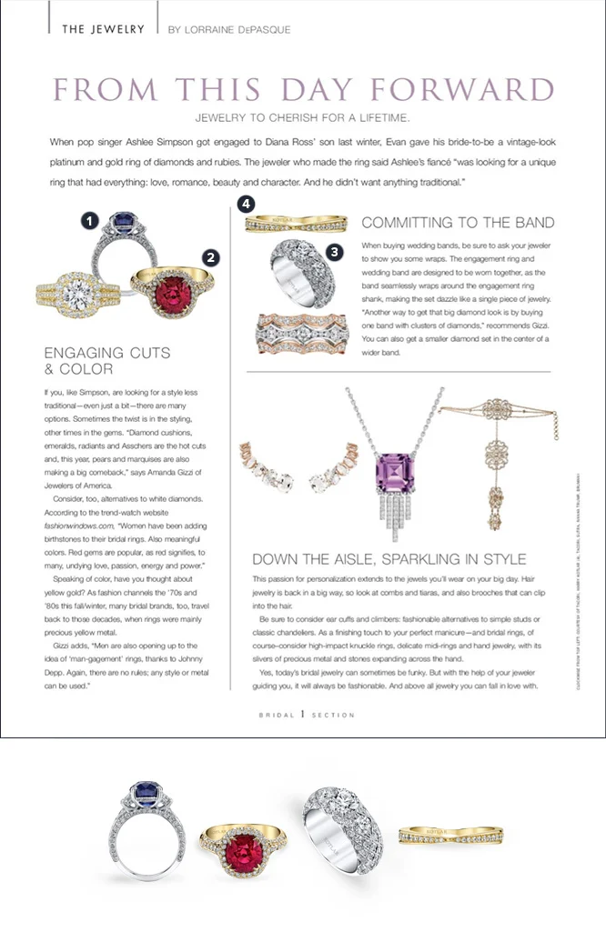 Harry Kotlar jewelry featured in Accent Magazine Fall 2014 issue