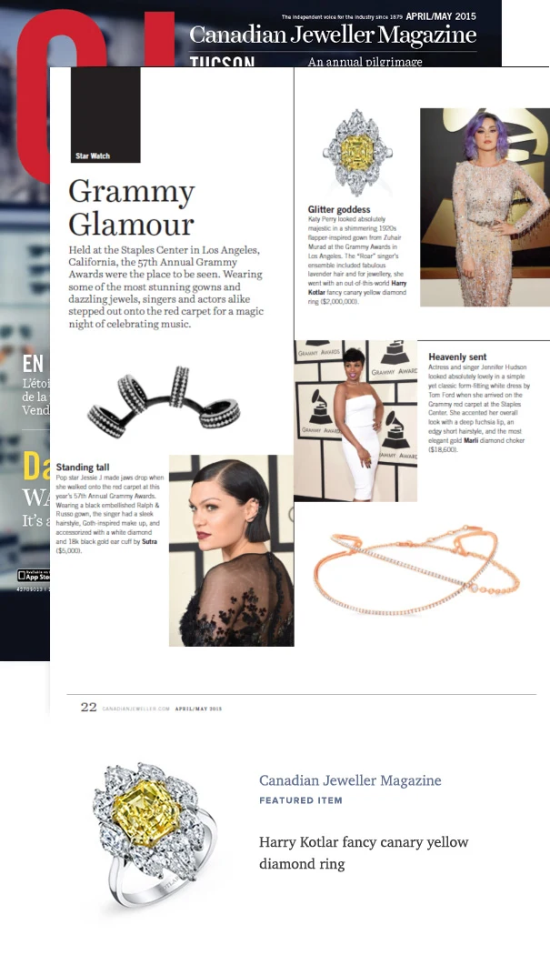 Harry Kotlar ring featured on Canadian Jeweller Magazine