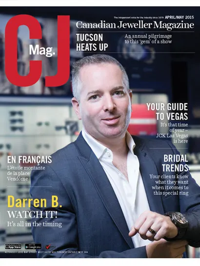 Harry Kotlar ring featured on Canadian Jeweller Magazine