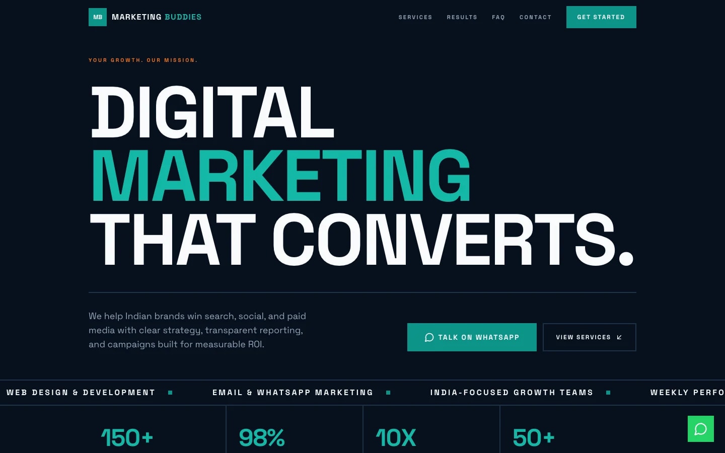 Marketing Buddies — Digital Marketing Agency Website