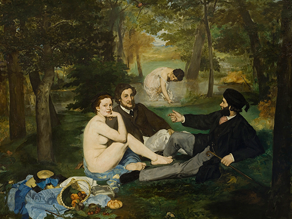 Edouard Manet, Dejeuner sur l herbe (detail), 1863, Musee d Orsay, Parijs)_klein