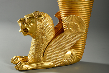 Gouden beker (Rhyton), 5e eeuw v. Chr., Nationaal Museum van Iran, Terehan