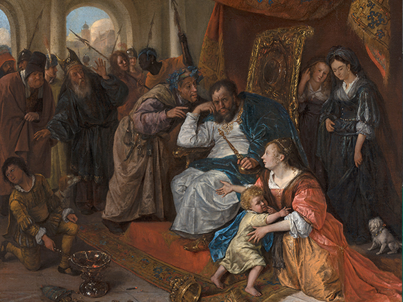 Jan Steen, Mozes en de kroon van de farao (detail), 1670, Mauritshuis, Den Haag