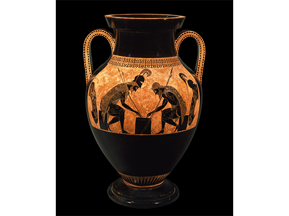 Exekias, Achilles en Ajax , (Zwartfigurige amfora), ca.540-530 v. Chr., Vaticaanse Musea, Rome