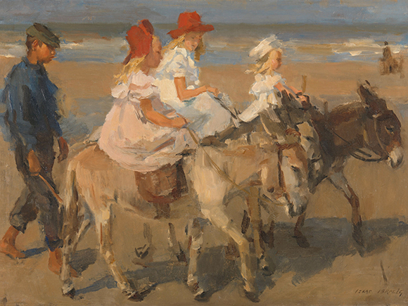 Isaac Israëls, Ezeltjes rijden langs het strand, ca. 1890 - ca. 1901, Rijksmuseum, Amsterdam_groot