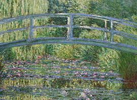 Claude Monet, Le Bassin aux Nymphéas, harmonie verte, detail, 1899, Musée d’Orsay, Parijs_klein