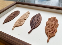 [木製]  浮雕羽毛書籤木刻 手作課程