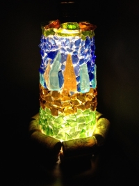 [玻璃] 環保玻璃馬賽克燈 手作課程 