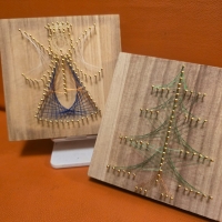 [日本線繞藝術] 天使/聖誕樹線繞畫