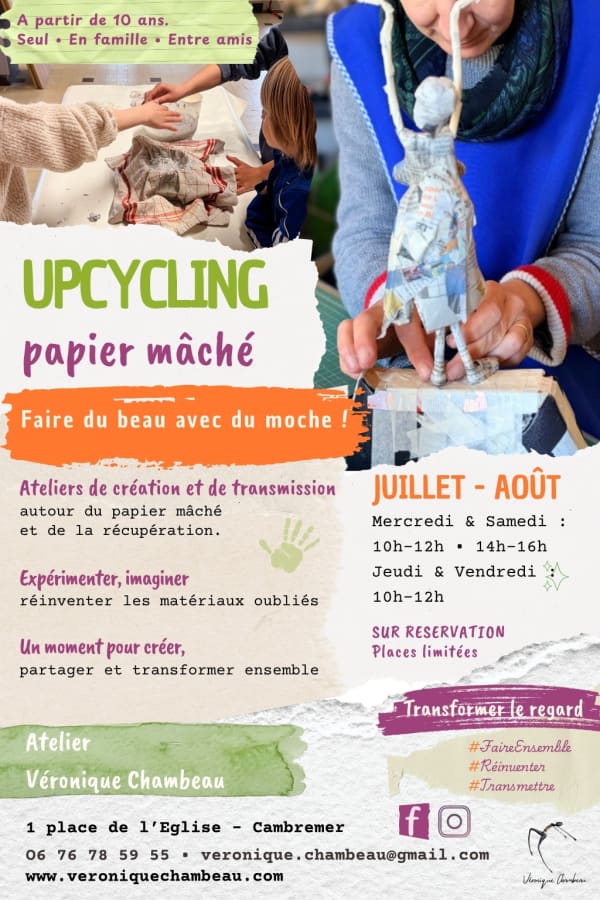 Stage d'été : upcycling en papier mâché