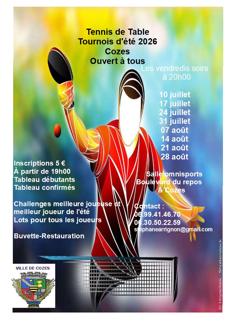 Tournois de tennis de table du CP Cozes
