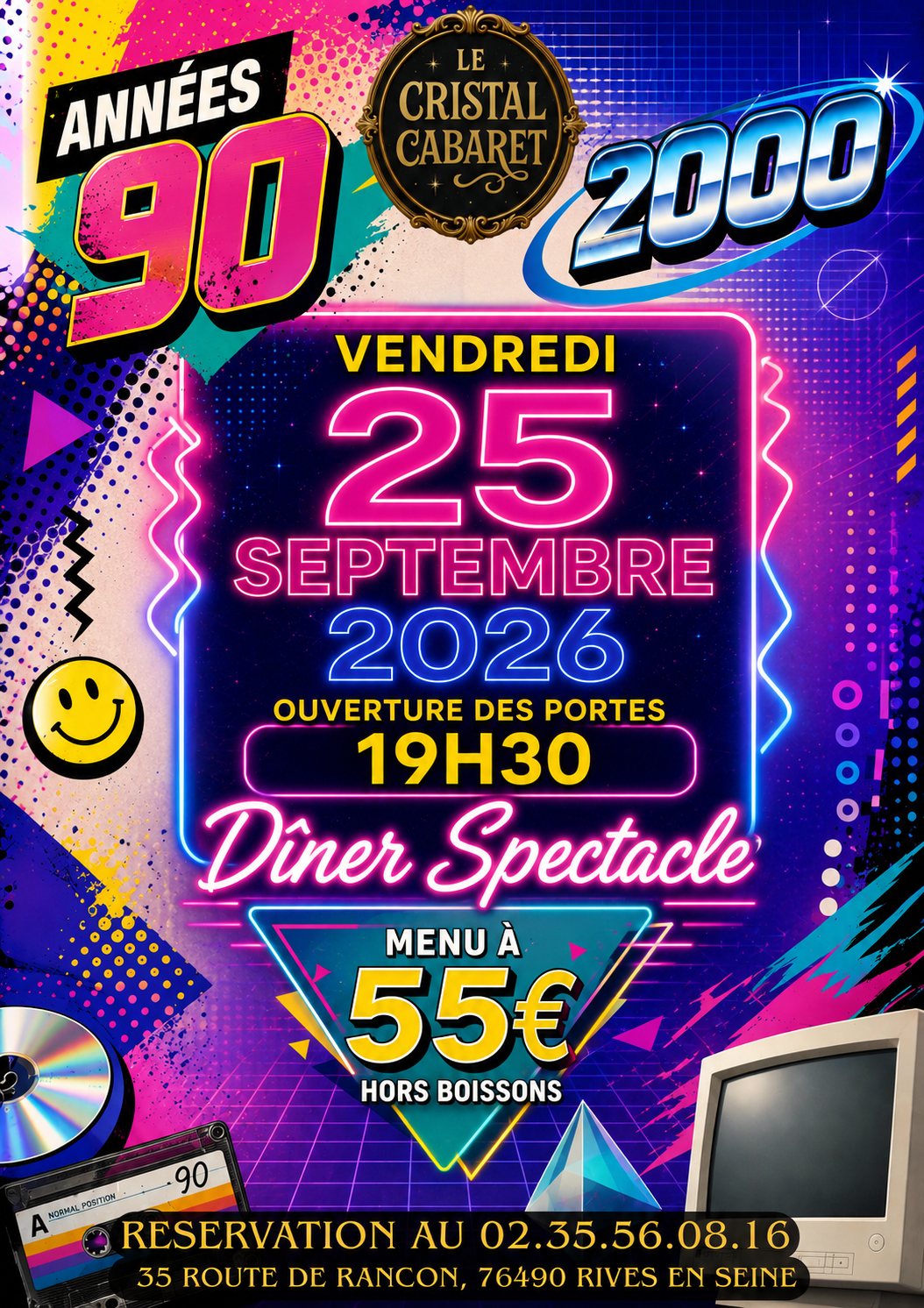 Soirée année 90/2000 (Cristal Cabaret)