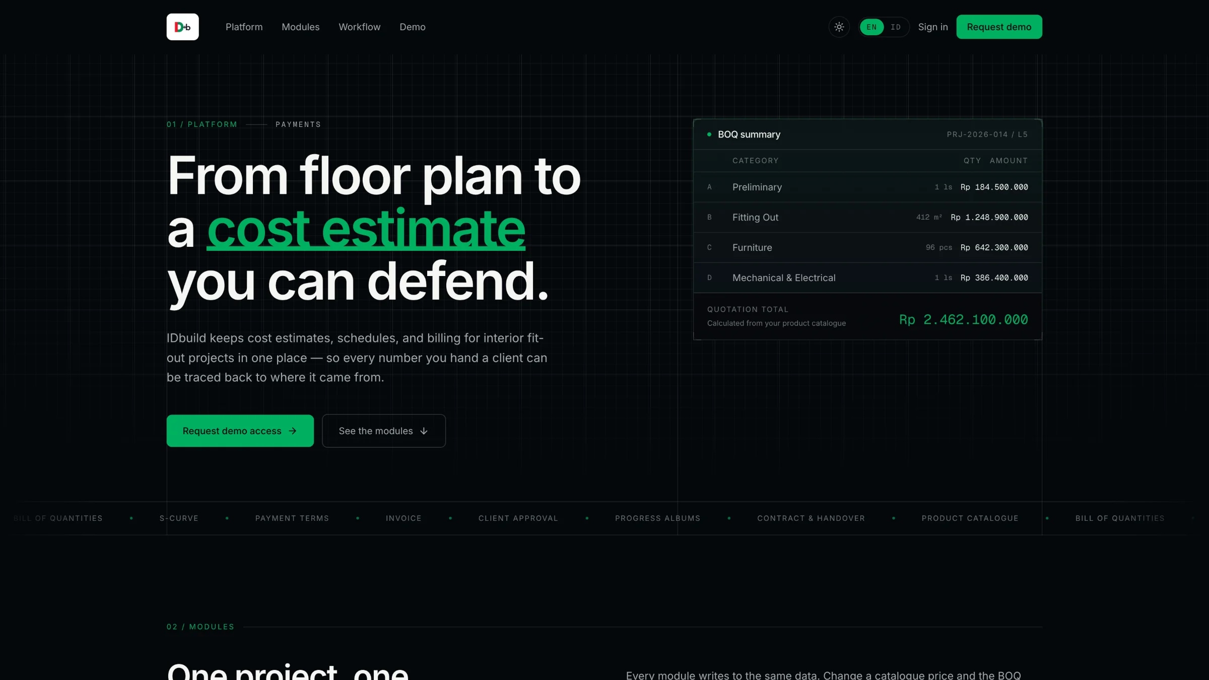 IDbuild — Interior Design Project Operations Platform