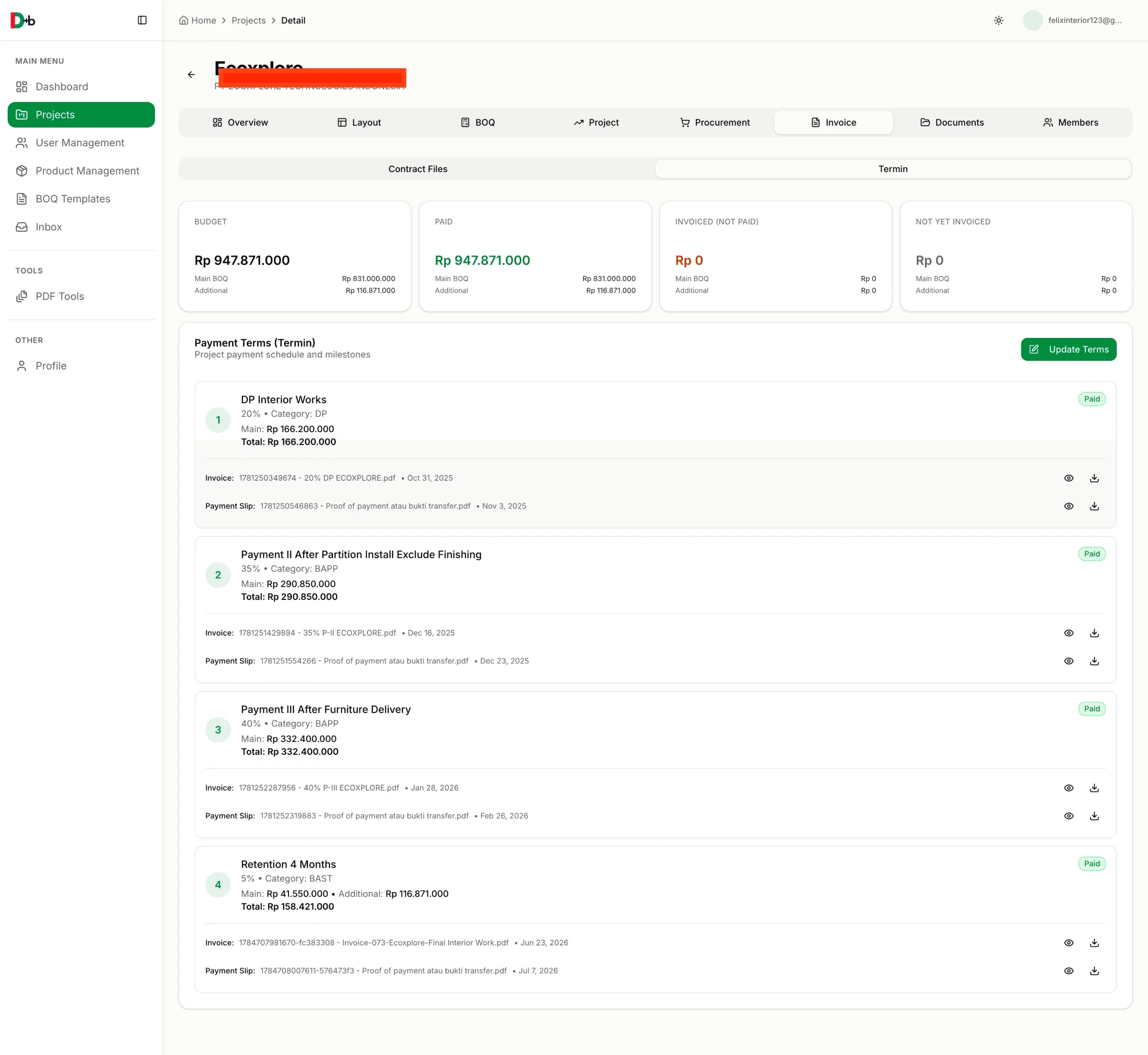 IDbuild — Interior Design Project Operations Platform
