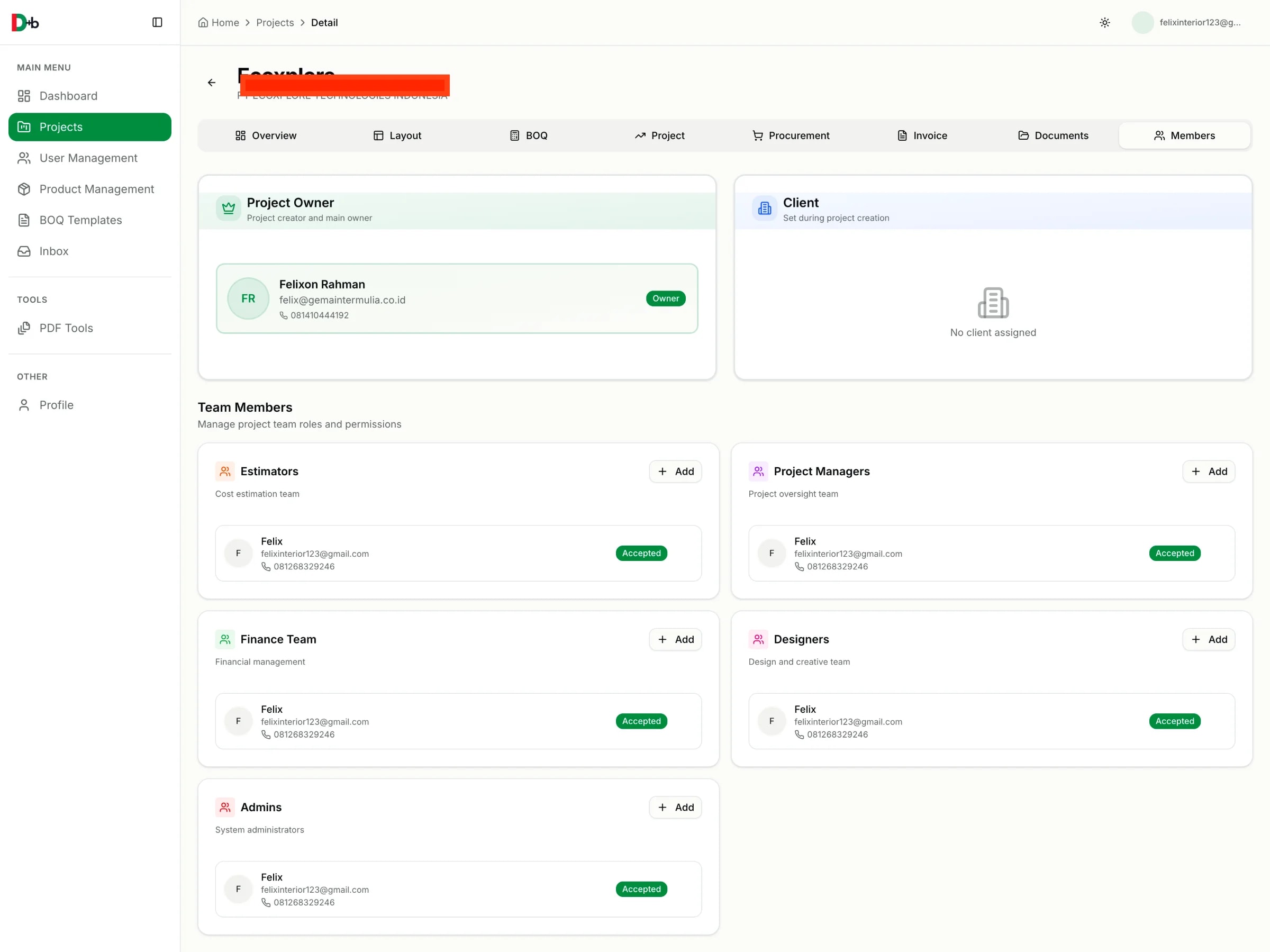 IDbuild — Interior Design Project Operations Platform