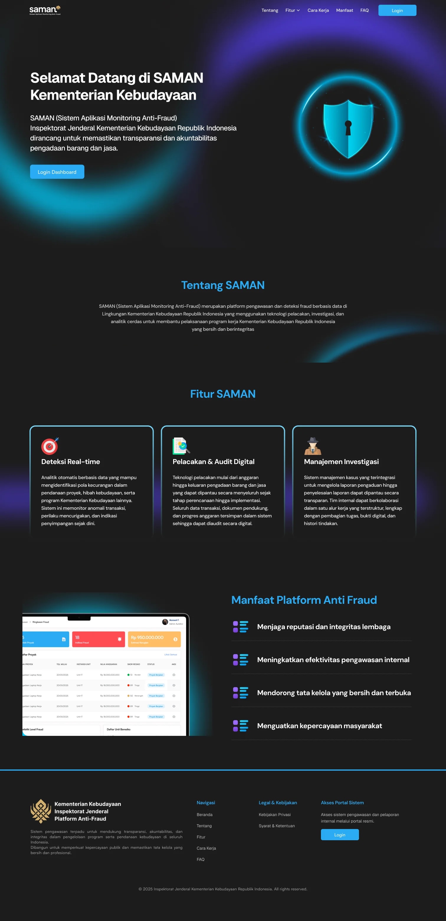 SAMAN — Anti-Fraud Monitoring System