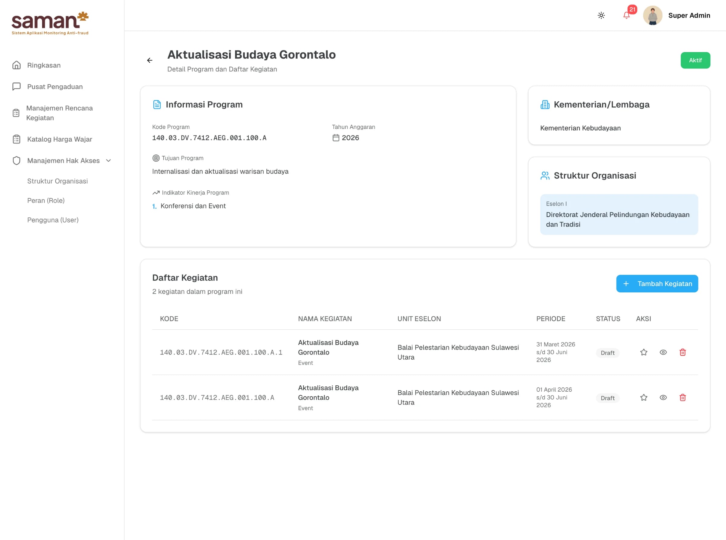SAMAN — Anti-Fraud Monitoring System