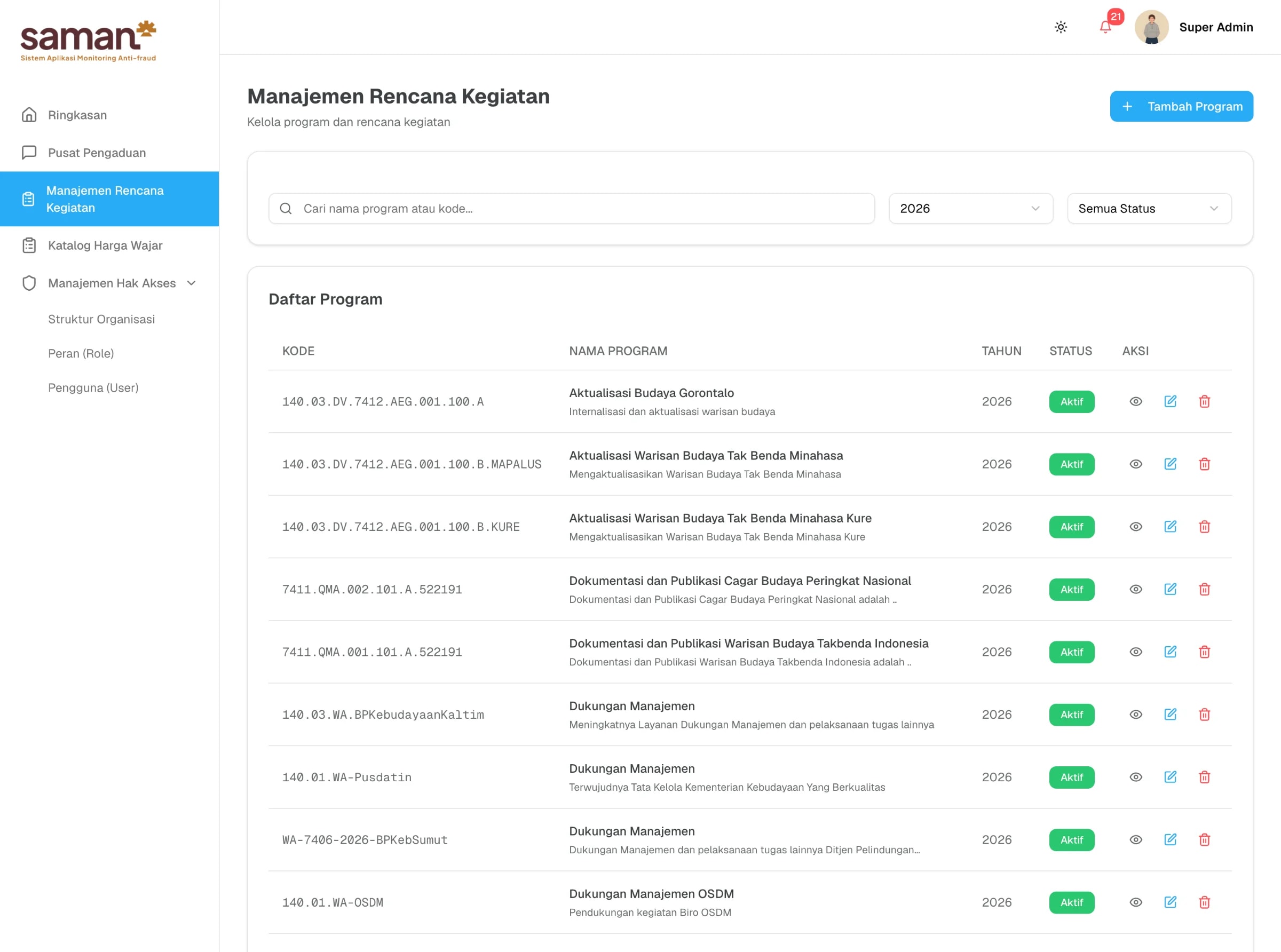 SAMAN — Anti-Fraud Monitoring System