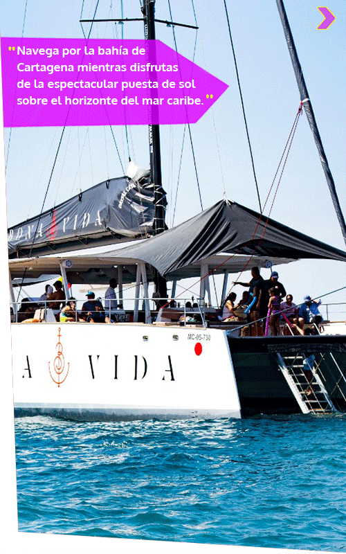 Beyond Colombia Tours | Tour: Catamaran Sunset Tour in Cartagena